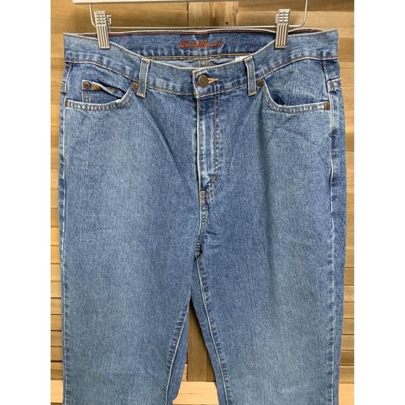 Eddie Bauer Boot Cut Denim Blue Jeans Size 12 Tall - Picture 2 of 6